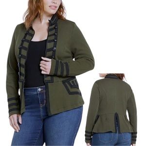 Torrid Zip Front Military Jacket Sz L